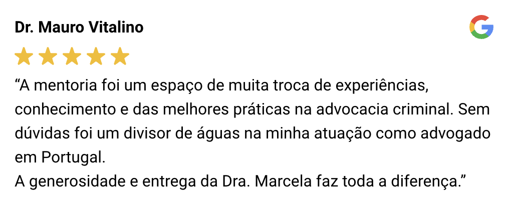 Depoimento sobre honorários em Euro na advocacia criminal com Mentoria PPP.