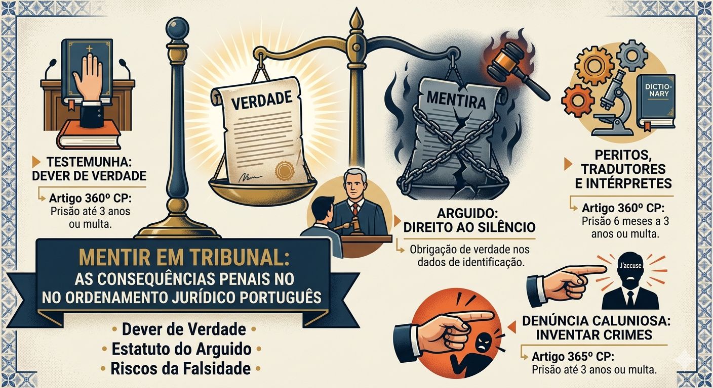 Mentir em Tribunal: As Consequências Penais no Ordenamento Jurídico Português