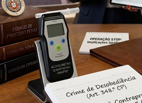 Este artigo explica as implicações legais de recusar o teste do bafômetro em Portugal, destacando o crime de desobediência, as sanções aplicáveis e o direito à contraprova no processo penal português.
